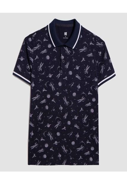 Polo Para Niño Manga Corta Color Azul  Marca Ostu #80110092
