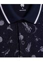 Polo Para Niño Manga Corta Color Azul  Marca Ostu #80110092 de Ostu
