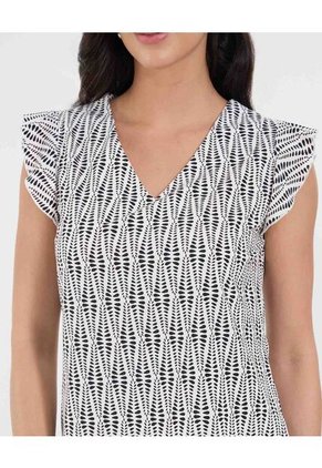 Blusa Para Mujer Manga Corta Color Crudo Marca Ostu #40121160