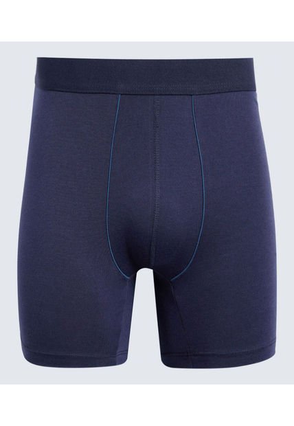 Boxer Para Hombre Filete Medio Algodón Color Azul  Marca Ostu #60000483