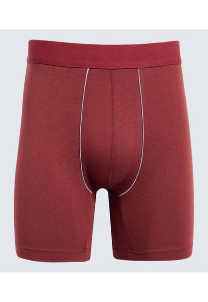 Boxer Para Hombre Filete Medio Algodón Color Vino Marca Ostu #60000483