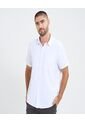 Camisa Para Hombre Manga Corta Con Bolsillo Cuello Casual M Color Blanco Marca Ostu #60010823 de Ostu