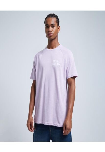 Camiseta Para Hombre Manga Corta Color Lila  Marca Ostu #60091248