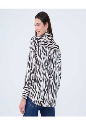 Camisa Para Mujer Manga Larga Color Beige Marca Ostu #40010295