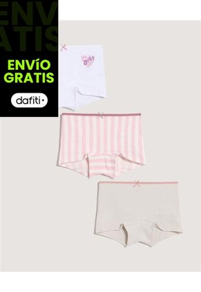 Ropa Interior Infantil Niña Boxer Color Negro Marca Ostu #90180098