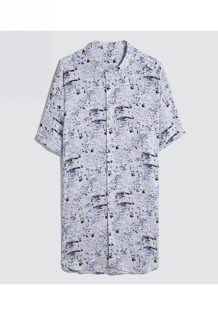 Camisa Para Hombre Manga Corta Sin Bolsillo Color Blanco Marca Ostu #60010694