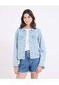 Chaqueta Para Mujer Trucker Color Azul Marca Ostu #40080252 de Ostu