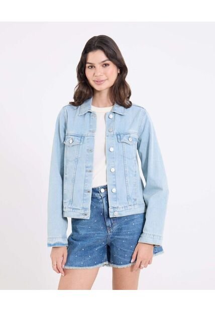 Chaqueta Para Mujer Trucker Color Azul Marca Ostu #40080252