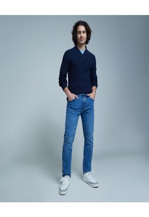 Saco Para Hombre Shawl Neck Color Azul  Marca Ostu #60330036