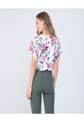 Blusa Para Mujer Manga Corta Color Rosa Marca Ostu #40121110