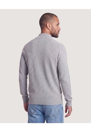Saco Tejido Con Cierre Frontal  Para Hombre Gris Ostu