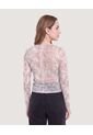 Camiseta Slim Con Moños  Para Mujer Gris Ostu de Ostu