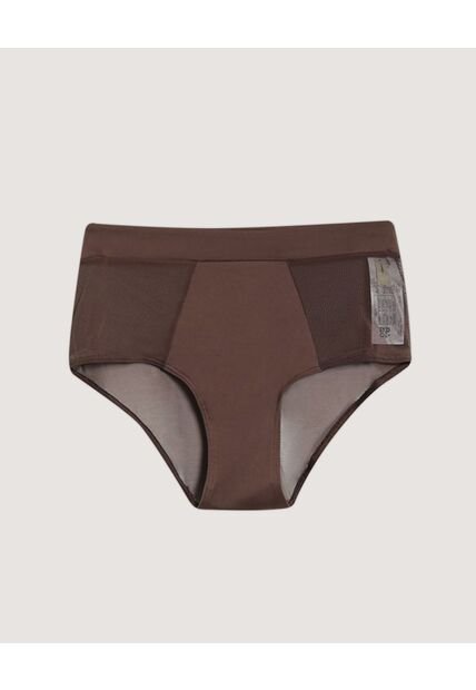 Panty Clásico Con Detalle En Tull  Para Mujer Café Ostu