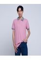 Polo Para Hombre Cuello Tejido Sin Bolsillo Color Rosado  Marca Ostu #60110618 de Ostu