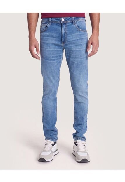 Jean Skinny Semibásico  Para Hombre Azul Ostu