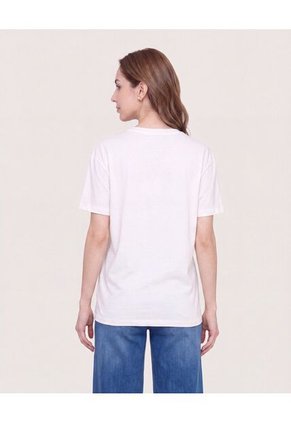 Camiseta Relaxed Minnie  Para Mujer Crema Ostu