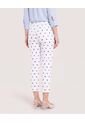 Pantalón Basico Capri  Para Mujer Azul Ostu de Ostu