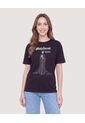 Camiseta Maléfica Manga Corta  Para Mujer Negro Ostu de Ostu