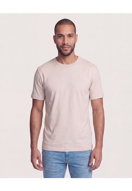 Camiseta Tricot Lisa Básica  Para Hombre Café Ostu