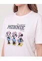 Camiseta Relaxed Minnie  Para Mujer Crema Ostu de Ostu