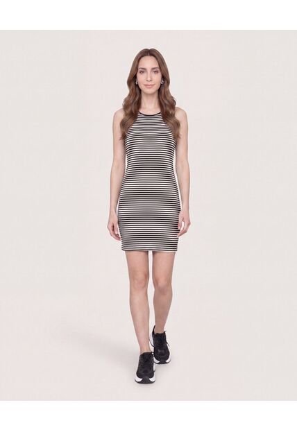 Vestido Manga Sisa  Para Mujer Negro Ostu