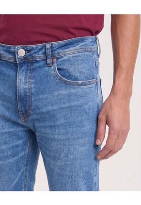 Jean Skinny Semibásico  Para Hombre Azul Ostu