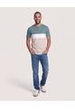 Camiseta Henley Con Cortes  Para Hombre Verde Ostu de Ostu