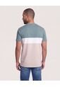 Camiseta Henley Con Cortes  Para Hombre Verde Ostu de Ostu