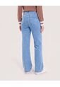 Jean Straight Largo  Para Mujer Azul Ostu de Ostu