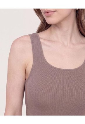 Vestido Largo Tejido  Para Mujer Café Ostu