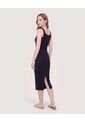 Vestido Largo Tejido  Para Mujer Negro Ostu de Ostu