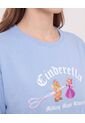 Camiseta Con Estampado Cenicienta  Para Mujer Azul Ostu de Ostu