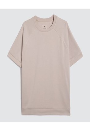Camiseta Para Hombre Manga Corta Color Beige Marca Ostu #60091394