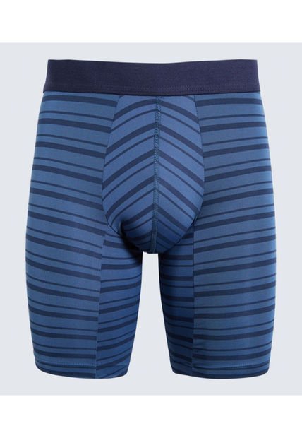 Boxer Para Hombre Filete Medio Microfibra Color Azul  Marca Ostu #60000482