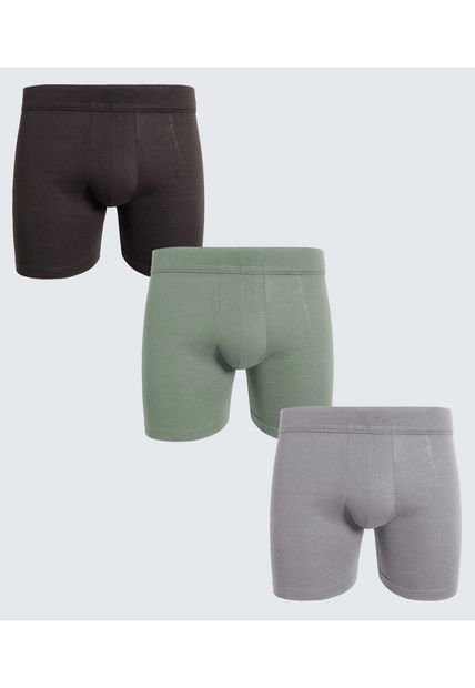 Boxer Para Hombre Filete Medio Algodón Color Pack X Marca Ostu #60000490
