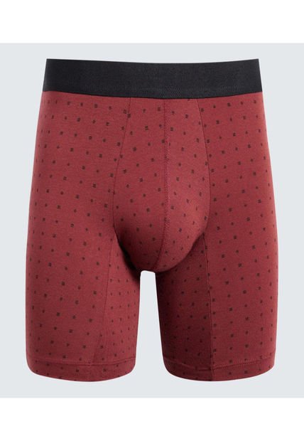 Boxer Para Hombre Filete Medio Algodón Color Vino Marca Ostu #60000484