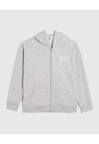 Buzo Infantil Niña Zipper Color Gris Marca Ostu #90060140 Ostu