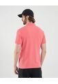 Polo Para Hombre Cuello Tejido Sin Bolsillo Color Coral Marca Ostu #60110781 de Ostu