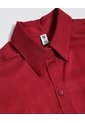 Camisa Para Mujer Manga Corta Color Vino Marca Ostu #40010189 de Ostu