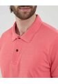 Polo Para Hombre Cuello Tejido Sin Bolsillo Color Coral Marca Ostu #60110781 de Ostu