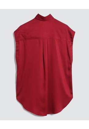 Camisa Para Mujer Manga Corta Color Vino Marca Ostu #40010189