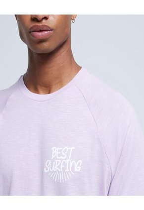 Camiseta Para Hombre Manga Corta Color Lila  Marca Ostu #60091248