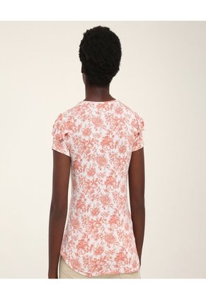 Camiseta Para Mujer Manga Corta Color Naranja Marca Ostu #40091489