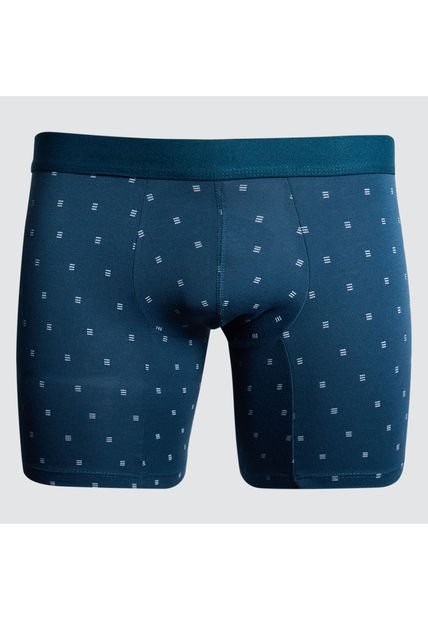 Boxer Para Hombre Filete Medio Algodón Color Azul  Marca Ostu #60000415