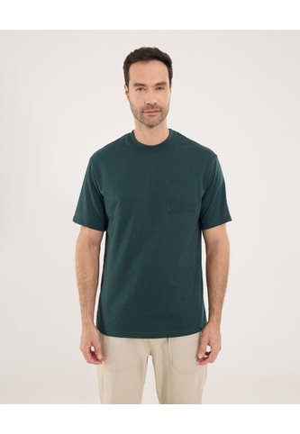 Camiseta Para Hombre Manga Corta Color Verde Oscuro Marca Ostu #60091410 Ostu