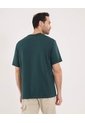 Camiseta Para Hombre Manga Corta Color Verde Oscuro Marca Ostu #60091410 de Ostu