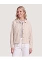 Chaqueta Sobrecamisa Pana  Para Mujer Beige Ostu de Ostu