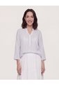 Blusa Basica Manga ¾  Para Mujer Crudo Ostu de Ostu