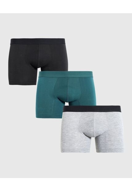 Boxer Para Hombre Filete Medio Algodón Color Negro Marca Ostu #60000515