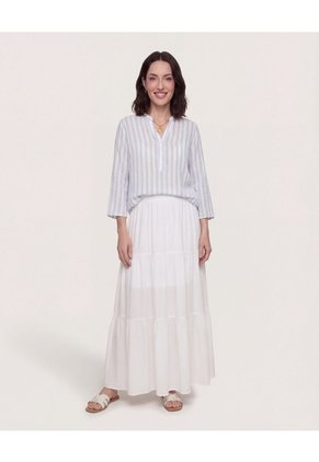 Blusa Basica Manga ¾  Para Mujer Crudo Ostu